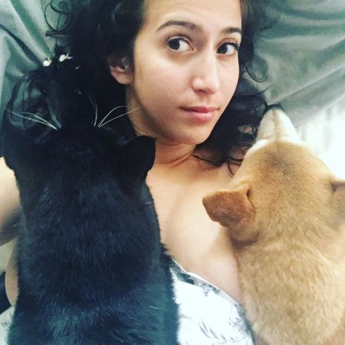 Porn Pics Apparently I am their pillow? #wokeuplikethis