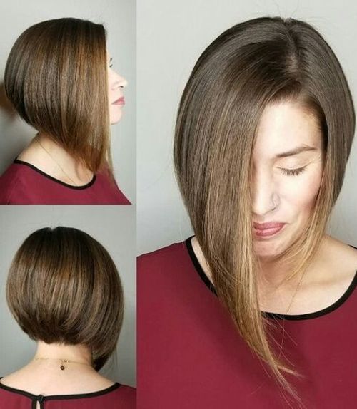 Hairstyles - Hot and Trendy Asymmetrical Angled Bob Hairstyles...