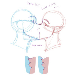 How I draw kisses! - Tumbex