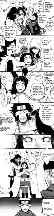 askgraphiteknight:  homeisforpeoplewithhouses:  I decided that someone needed to typset with the translation of it so… Original by: 里美Translation: jemmaTypsetting: Moi.  I’m not into Naruto, but Hinata is best girl.  > u< 