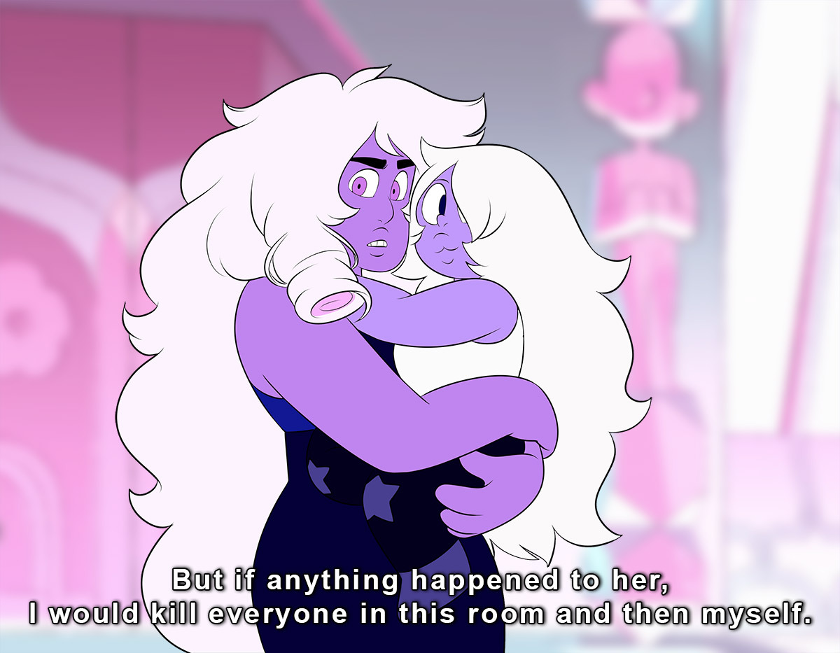 missgreeneyart:I like to think that if Amethyst came back to the human zoo, she’d