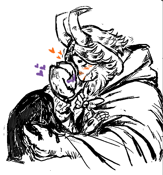 moofrog:  Goji and I draw the gayest shit together. I drew Asgore, gaster drawn by