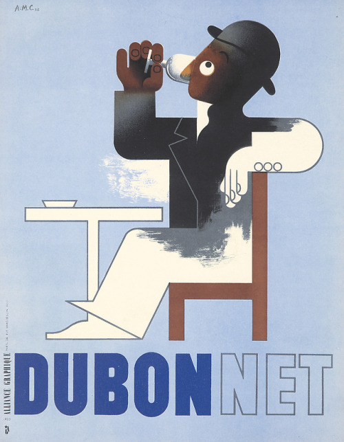 Dubonnet. 1933. A. M. Cassandre.Each: 11 5/8 x 15 in./29.5 x 38 cmCassandre’s most popular and endur