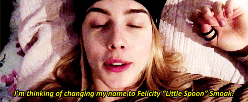 hournited:  requested by anon Team Arrow Diaries: Olicity Skype “Little Spoon”