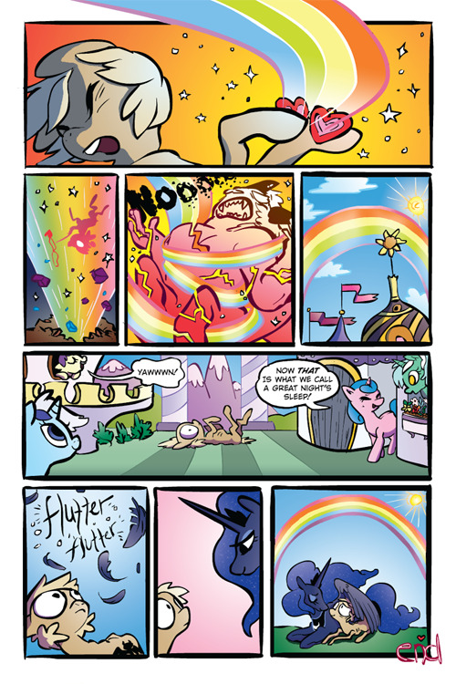 scherzicscrawlings:  uglyfun:  Here is part two of a collaborative My Little Pony comic that I wrote and drew this year. Read part one first!  As a kid born at the tail end of the 80’s, I inherited a massive collection of plastic pony hand-me-downs