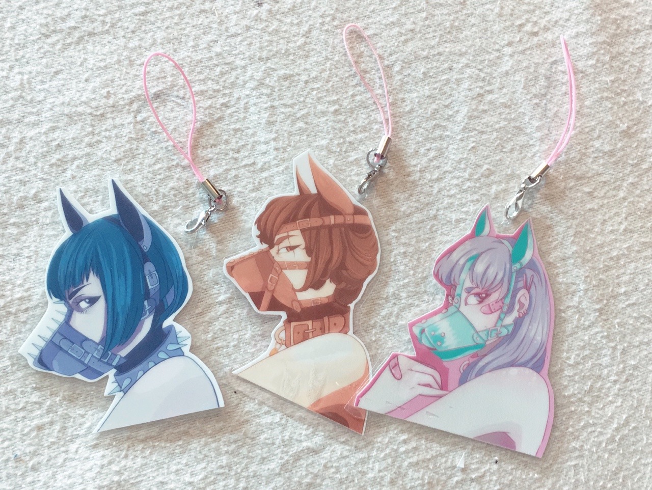 pyrowaffle: MUZZLE CHARMS FOR SALE! I decided to turn my current muzzles into phone