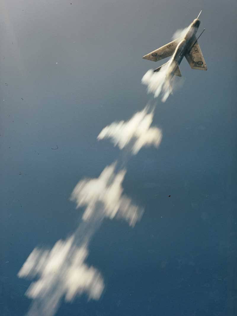 apostlesofmercy:    An English Electric Lightning unloads it’s 30 mm ADEN cannons