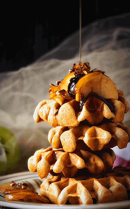 Porn photo foodiebliss:  Apple Pie Waffles | Pass The