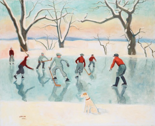 peaceinthestorm:    Einar Jolin (1890-1976, Swedish) ~ Hockeyspelare, 1944[Source: Bukowskis]