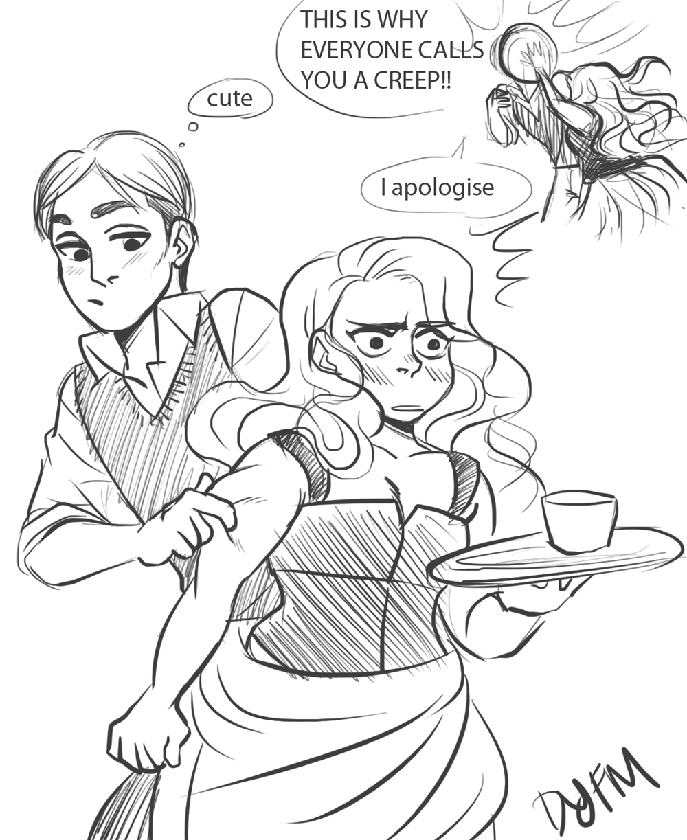 drinkyourfuckingmilk:  chubby floofy-haired marie with tall nerd erwin who thinks