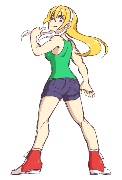 kyleehenke:  decided to try drawing a more fit version of my OC to match me uvu