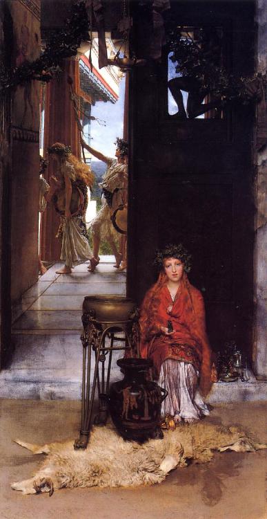 lawrence-alma-tadema: The Way to the Temple, 1882, Lawrence Alma-TademaMedium: oil,canvaswww