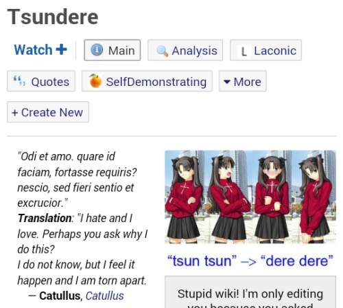 scriboniuscurio: Just wanted everyone to know Catullus is on the tvtropes page for tsundere