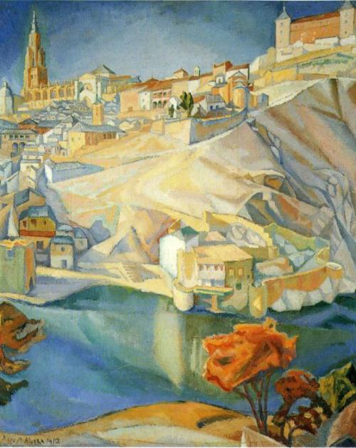 View of Toledo, 1912, Diego RiveraMedium: oil,canvas