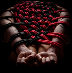 mastera6:  the-kinky-bf:  Wow… Just wow  Some can elevate rope beyond bondage.