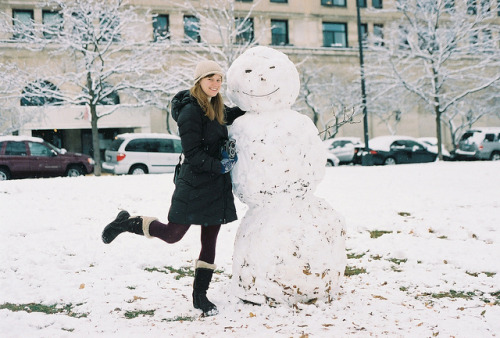 schzimmydearr:  Me, my Rollei and Mr. Snowman by Dottie B. on Flickr. beauty