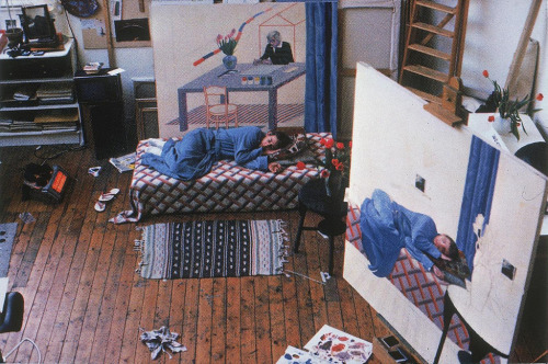 methods-of-style:David Hockney’s studio