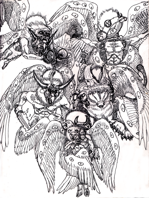 stalc-art:Angel Casts:Seraphim/Cherubim/Ophanim