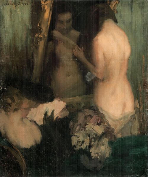 János Vaszary - Woman in front of the Mirror - 1904