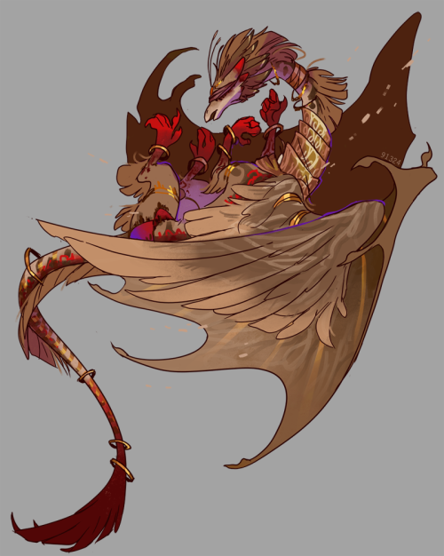 pomorum:my half of a trade with the lovely Automedon on fr! brown range dragons deserve more lo