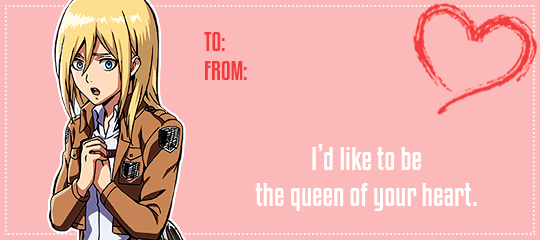erensjaegerbombs: Valentine’s Day cards feat. Shingekis 