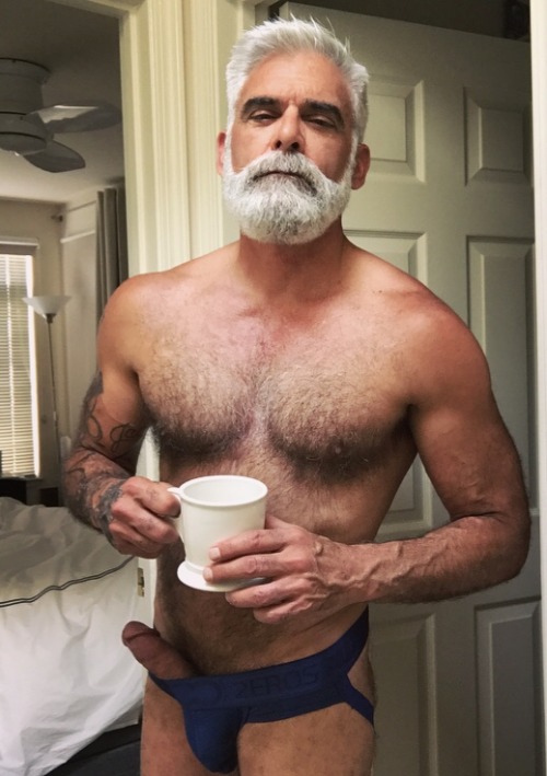 sfnakedbob:  Sometimes coffee tastes better in a jockstrap.