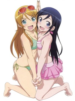 gotou nozomu ore no imouto ga konnani kawaii wake ga nai aragaki ayase kousaka kirino bikini cleavage feet megane swimsuits symmetrical docking | #404381 | yande.re