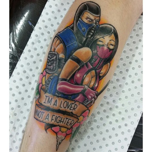 Mortal Kombat Flames tattoo