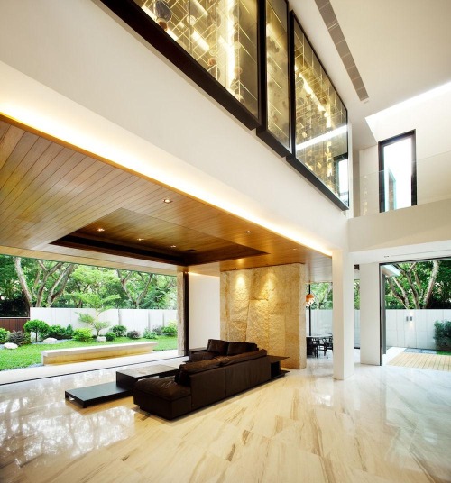 Living Room with a lot of natural sunlight via... - Creative Houses