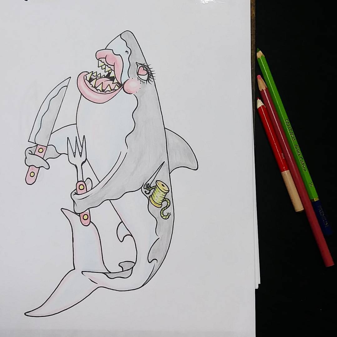 Got this shark ready for Ashley. Thank youuu.  #shark #dinnertime #dsl #sharkswithdsls