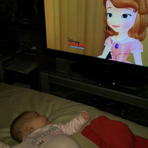 Ashley watching Princess Sofia #baby #babylife (at Earth)