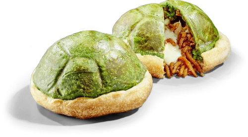 The Green Shell Calzone available at the Yoshi’s Snack Island food stand at the Super Nintendo World