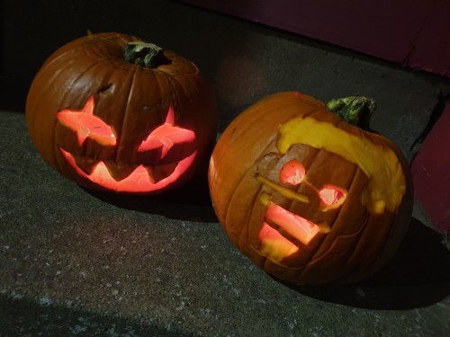 Me And My Friend Carved Deltarune Pumpkins 