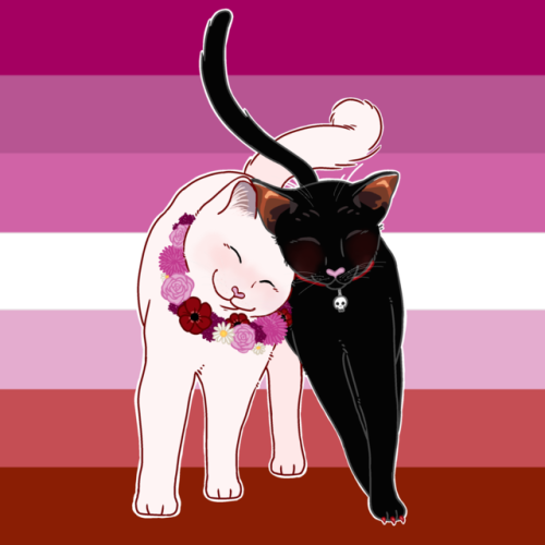 astrolestial:finished some gay cats to go w the lesbian cats!!