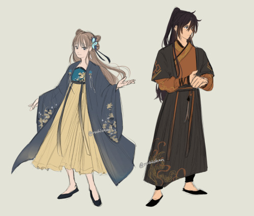 another attempt at a guizhong design + zhongli design