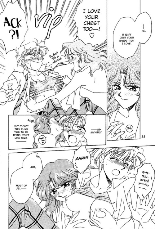 welcometotheyuriheaven:  Guidebook by Hayashiya ShizuruFar-too-big-to-post HaruMichi doujin so here’s a 4 page preview Full download here https://dynasty-scans.com/chapters/guidebook/downloadBlog survey with yuri requests