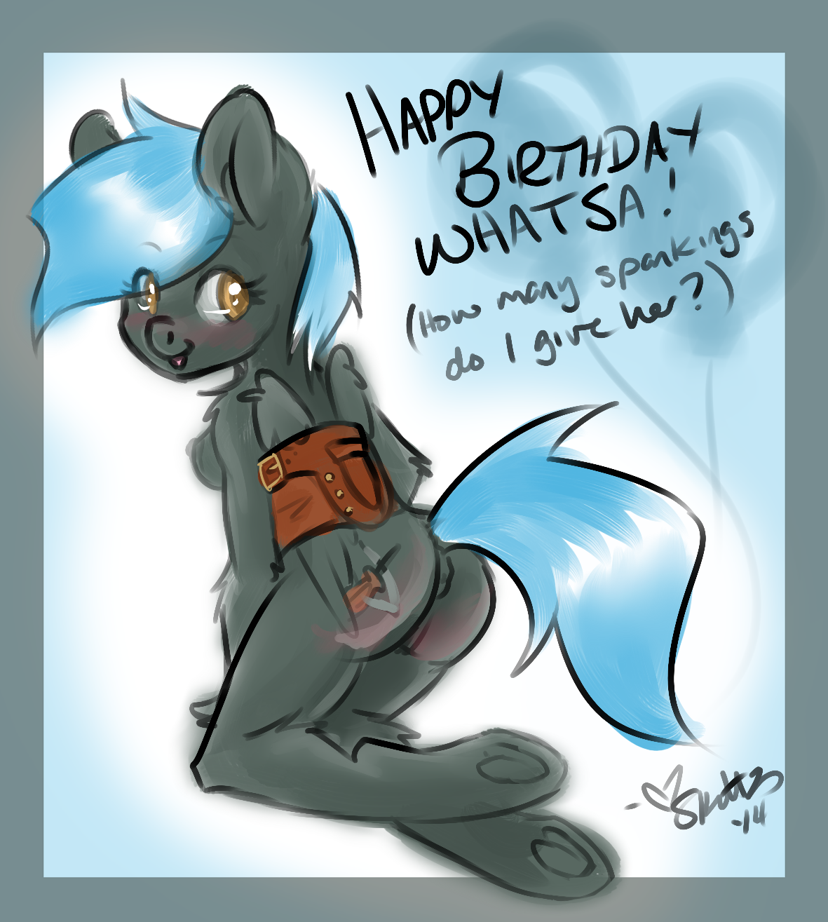 skuttz:  Happy Birthday to whatsa-smut! :D Jade wants all your birthday spankin’s