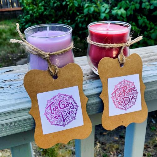 Candles i made as party favors for our upcoming #gay wedding. ️‍ #pride #pridemonth #gaypride #weddi