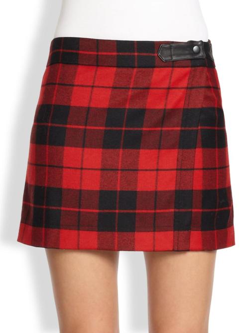 hipster-miniskirts: Weston Plaid Mini SkirtSearch for more Skirts by Alice+Olivia on Wantering.