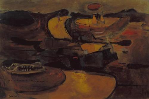 graham-sutherland: Welsh Landscape with Roads, Graham Sutherland, 1936, TatePresented by the Contemp