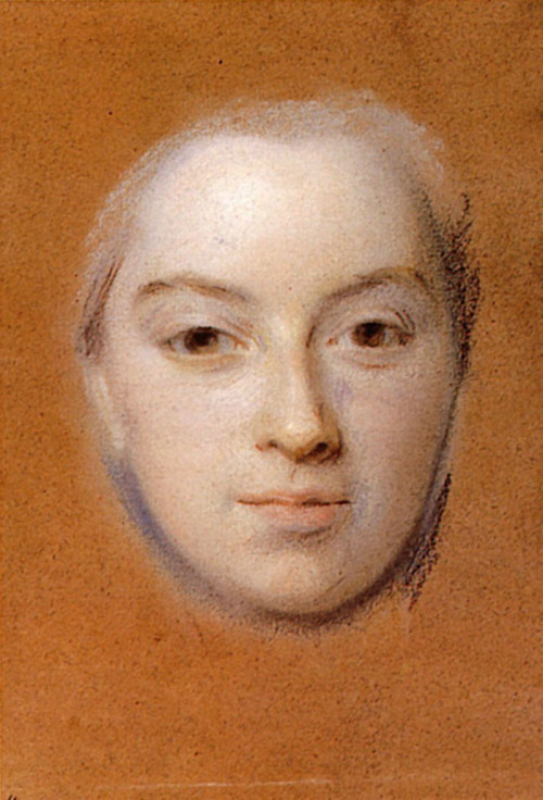 Study for portrait of unknown woman, Maurice Quentin de La TourMedium: pastel,paper
