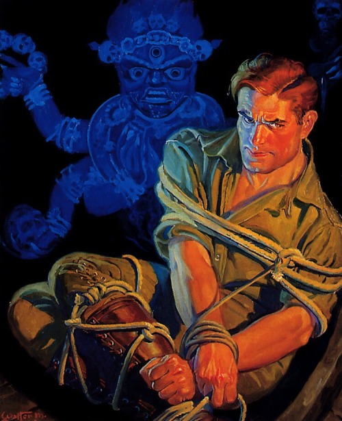 twofistedpulp:Doc Savage by Walter Baumhofer. 