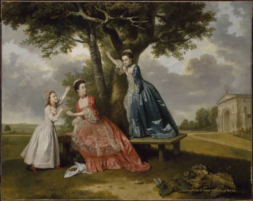 history-of-fashion: ab. 1763-1764 Johann Zoffany - Three Daughters of John, 3rd Earl of Bute