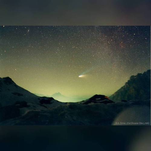 Porn Comet Hale-Bopp Over Val Parola Pass  #nasa photos