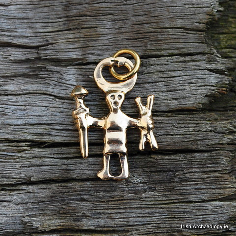 irisharchaeology:  Horned Odin Pendant This small bronze pendant is inspired by