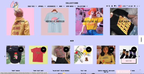 liveandstudy:If you’re looking for new clothes, I really love soaestheticshop, especially for their 