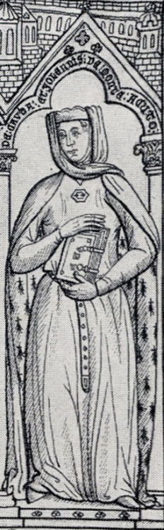 Illustration of French noblewoman Yolande de Montaigu&rsquo;s effigy (d. 1236)