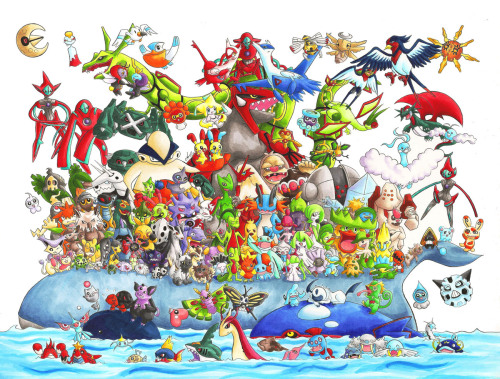 fishenod:  All 649 718 Pokemon, region by region - Kalos just added!  After 4 years since finishing Unova, I went with my masochistic tendencies and finally drew Kalos…in 3 days. After adding in all variations of Vivillon, Flabebe and its evolutions,