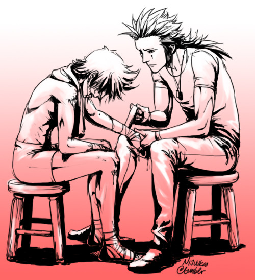 phantompromise:  nijuukoo:  813 Month Day 14 - Healing (Word Prompt from a-softer-dream) I can’t lose.  I wrote a story thing.  Summary: Upper cut, duck, swing back to lock and load, don’t let go of your fear, don’t let go of your memories because
