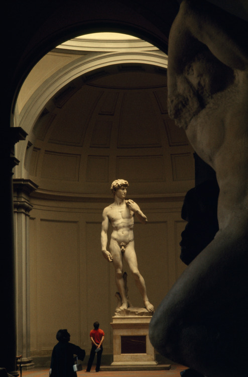 natgeofound: Michelangelo’s David is on display in Florence’s Accademia Gallery, June 1970.Photograph by Jonathan Blair, National Geographic
